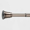 66"-120" Dual Mounted Indoor/Outdoor Tension Window Rod Light Gray - Threshold™: Aluminum, Metallic Finish, 120 Inch - 2 of 4