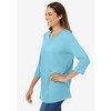 Woman Within Plus Size Perfect Three-Quarter Sleeve V-Neck Tee - 4 of 4