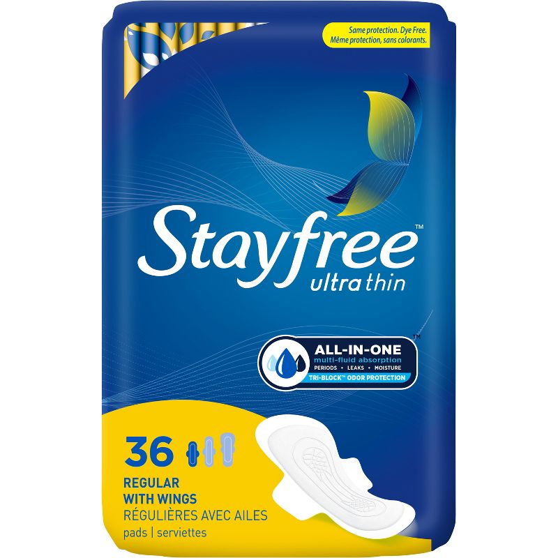 Stayfree Ultra Thin Pads with Wings - Unscented - Regular - 36ct, 1 of 10