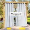 NICETOWN Weatherproof Outdoor Curtains, 2 Panels, Windproof Waterproof Privacy Drapes with Rope - 2 of 4