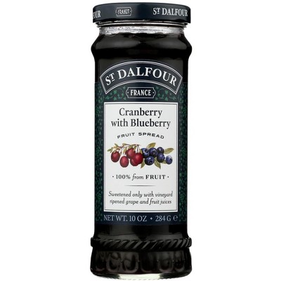 St Dalfour Cranberry Blueberry Fruit Spread - 6 pack, 10 oz