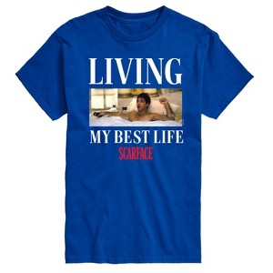 Men's - Scarface - Living My Best Life Short Sleeve Graphic T-Shirt - 1 of 4