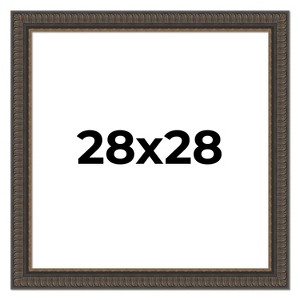 PosterPalooza | Square Museum Brown Picture Frame - UV Acrylic, Foam Board Backing, Hanging Hardware - 1 of 4