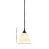Toltec Lighting Any 1 - Light Pendant in  Black Copper with 7" Italian Marble Shade - 2 of 2