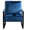 NicBex Accent Chair with Durable Square Metal Frame Lounge Chair Modern Armchair Reading Chair Comfy Chair for Living Room, Blue - 4 of 4
