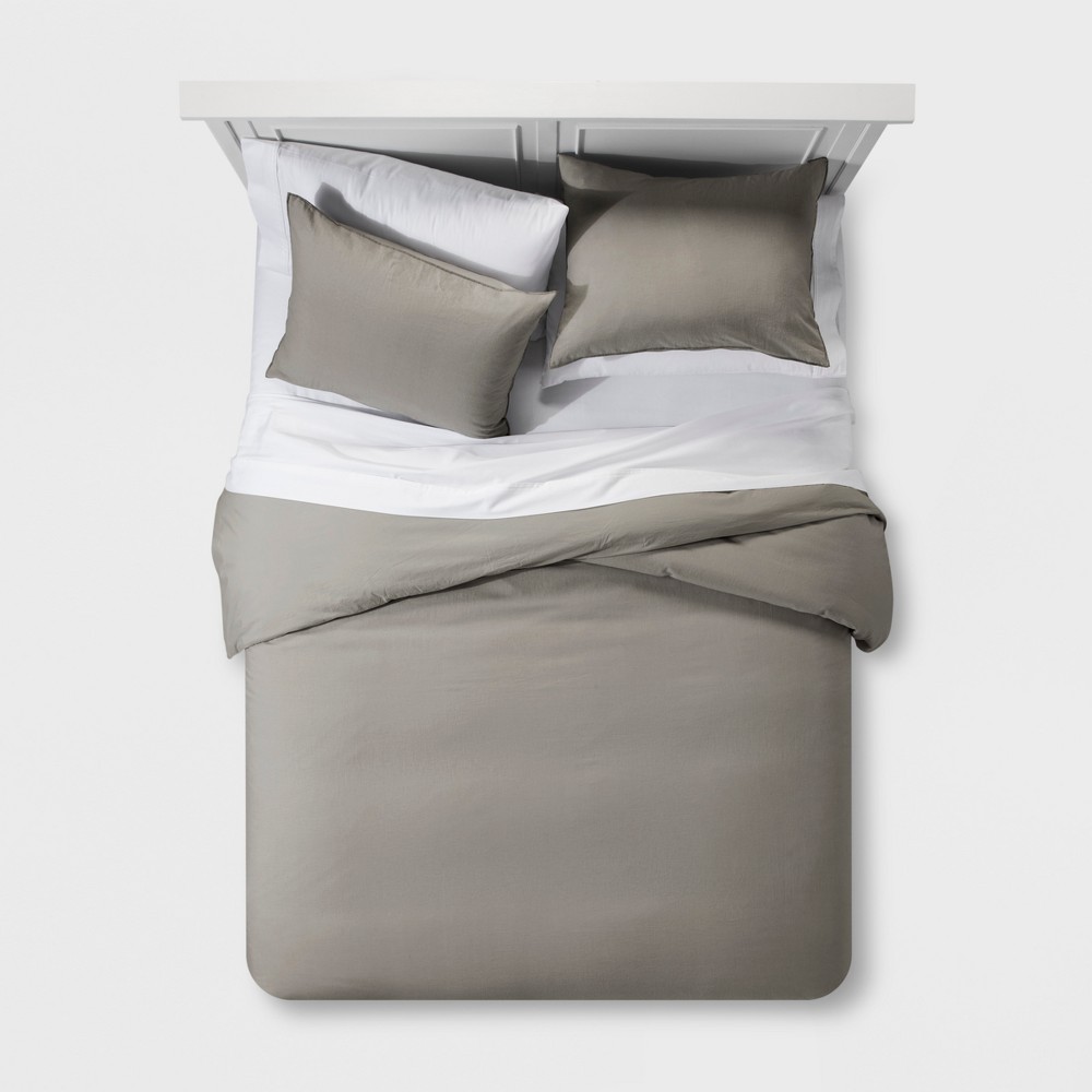 Gray Washed Linen Blend Duvet Cover Set (King) - Project 62 + Nate Berkus was $89.99 now $44.99 (50.0% off)