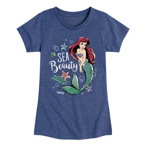 Girls' - Disney Princess - Ariel Sea Beauty Fitted Short Sleeve Graphic T-Shirt - 1 of 4