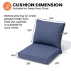 Pellebant 24x24 Inch Outdoor Deep Seat Cushion Set SDP Fabric Patio Furniture Cushion with Removable Cover for Chair Sofa Couch - 2 of 4