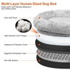 iMountek"Human-Sized Dog Bed with Pillow & Blanket, Washable Plush Cover, Large Bean Bag for Adults & Pets"gray - 4 of 4