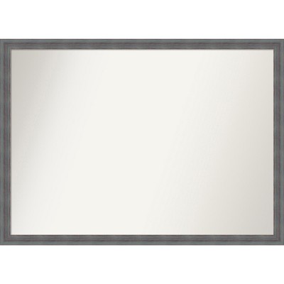 Amanti Art Dixie Grey Rustic Non-Beveled Wood Wall Mirror 29.25 x 40.25 in.