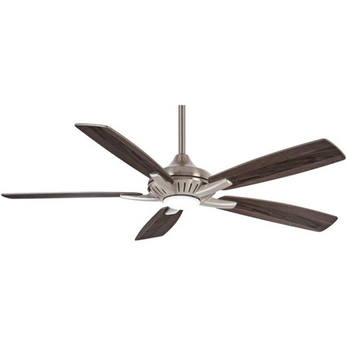 52 Minka Aire Dyno Brushed Nickel Aged, Aged Wood Ceiling Fan