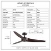 Urban Ambiance Luxury Modern Ceiling Fan 11.25''H x 60''W,  Olde Bronze Finish,  Townsville Collection, UHP9280 - 3 of 4