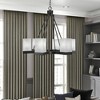 Toltec Lighting Nouvelle 6 - Light Chandelier in  Espresso with 4" Square White Muslin Shade - 4 of 4