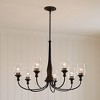 Melis 35.5" 7 Light Chandelier Warm Maple Wood - 3 of 4