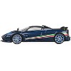 Pagani Huayra Tricolore Blue Carbon Metallic with Black Carbon Top and Italian Flag Stripes 1/64 Diecast Model Car by CM Model - 3 of 4