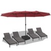 Outdoor Patio Umbrella, 15FT Double-Sided Rectangular Patio Umbrella, Oversized Outdoor Umbrella for Pool, Garden, Deck, Lawn, Market(No Base) - 3 of 4