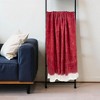 HomeRoots 52" X 67" Red and White Woven Wool Blend Throw Blanket - 2 of 4