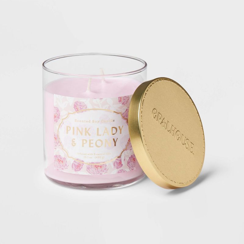 Lidded Glass Jar Candle Lady Peony Pink - Opalhouse™, 3 of 6