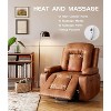 Power Lift Recliner Chair PU Leather with Massage for Elderly Ergonomic Lounge Chair with 2 Cup Holders Side Pocket - 4 of 4