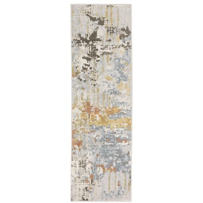 Oriental Weavers Caravan 1340W Grey/ Blue Indoor Area Rug - 2'3" x 7'6"