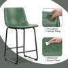 Gikpal Barstools, Counter Height Bar Stools with Back, Modern PU Leather Armless Chairs with Footrest and Metal Legs, for Kitchen Living Room Pub - 4 of 4