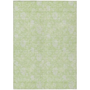 Artichoke Green Mint Green And Ivory Floral Washable Indoor Outdoor Area Rug - 1 of 4