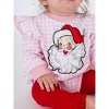 RuffleButts Baby Girls Applique Sweatshirt Bubble Romper - 4 of 4
