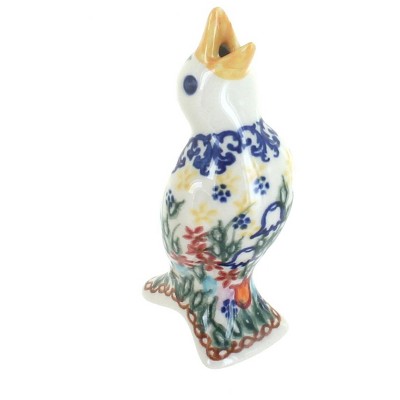 Blue Rose Polish Pottery Garden of Eden Pie Bird