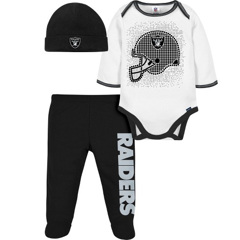 Las Vegas Raiders Baby Girl Outfit, 3pc Set