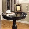 UPHA 26-inch Round Wooden Pedestal Side Table - 3 of 4