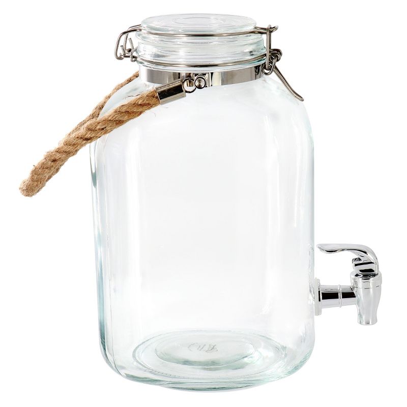 Gibson Home Ferris 1.3 Gallon Glass Beverage Dispenser with Rope Handle, 2 of 6