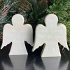 Slickblue Soapstone Angel Set of 2 – Hand-Carved, 3” High, Inscribed with Psalm 37:3 and Psalm 46:1 - 4 of 4