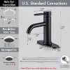 Attop black single-hole bathroom faucet with spring-loaded drain and hose, single handle, suitable for bathroom sinks, RVs and farmhouses - 2 of 4