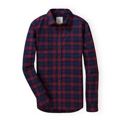 Hope & Henry Mens' Brushed Flannel Button Down Shirt
