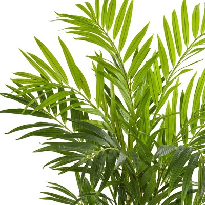 Lifelike Tropical King Palm 8' Floor Plant in Pot - Green