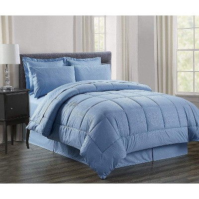 Elegant Comfort Luxury Premium Soft and Cozy 8-PIECE Bed-in-a-Bag Floral Pattern Comforter Set Includes Bed Sheet Set, Wrinkle Resistant