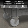 Huxxion Utility Cart with Wheels, Heavy Duty Rolling Service Cart for Warehouse,Garage, Cleaning() - 2 of 4