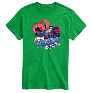 Men's - Hot Wheels - Criss Cross Heart Short Sleeve Graphic T-Shirt - 1 of 4