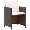 vidaXL Patio Chairs – Set of 2 Poly Rattan Dining Chairs with Thick, Removable Cushions – Weatherproof and Water-Repellent - 2 of 4