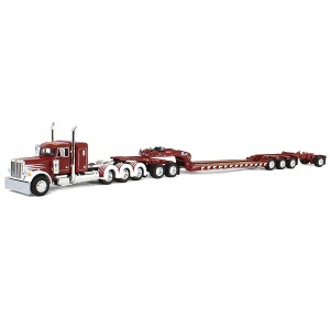 First Gear DCP 1/64 Peterbilt 379 Tri-Axle Flat Top with Fontaine Magnitude Tri-Axle Lowboy Trailer with Booster & Stinger 60-2015 - 1 of 4