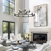 LNC Bohonicist  15-Light 39.4" Modern  Tiered Wagon Wheel Oversizded Chandelier,Black - 2 of 4