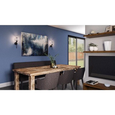 Matte Black Crystal Glass Dimmable Electric Wall Sconce