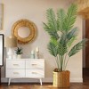 Artificial Palm Tree 5FT Fake Tropical Palm Plant with 12 Trunks, Faux Plants Indoor Olive Tree for Home Decor Indoors and Outdoors - 3 of 4