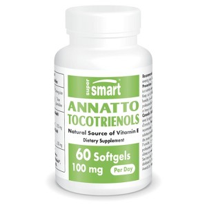 SuperSmart Annatto Tocotrienols 100mg per Day (DeltaGold Vitamin E) - Tocotrienols Supplement | Non-GMO & Gluten Free - 60 Softgels - 1 of 1