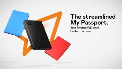 Western Digital My Passport 4TB - Blue: USB-Powered HDD, 5400 RPM, Password Protected, 2 of 7, play video