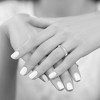 Black Bow Jewelry 2.5mm to 6mm 10K White Gold Half Round Ridged Edge Standard Fit Band - 4 of 4