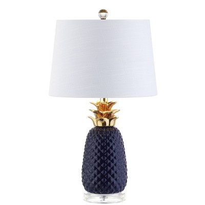 23" Ceramic Pineapple Table Lamp (Includes LED Light Bulb) Blue - JONATHAN Y