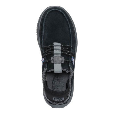HEYDUDE Men Bradley Blipper Suede , Black/Smoke Grey, 10 — фото 3