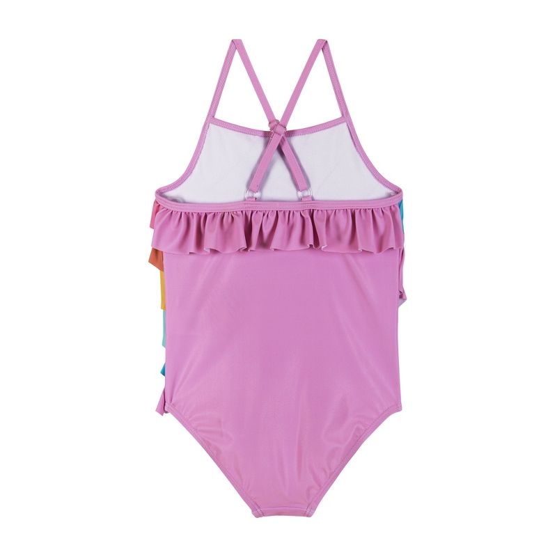 Andy & Evan  Toddler  Rainbow Ruffle Detail Swimsuit, 3 of 6