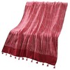 YOUZEY Sunset Stripes - Lightweight Striped Cotton Scarf with Tassels - 3 of 3